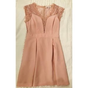 Blush/nude pink lace dress